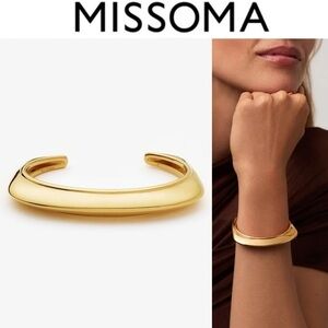 MISSOMA HERA DOME STATEMENT GOLD CUFF BRACELET NWT 278$